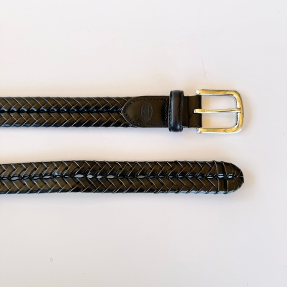 Fossil Maddox Men's Black Braided Leather Belt size 38 - Picture 4 of 9
